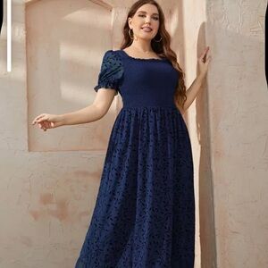NWT (only opened for pictures) SHEIN Navy Blue Maxi Dress size 3x so gorgeous!